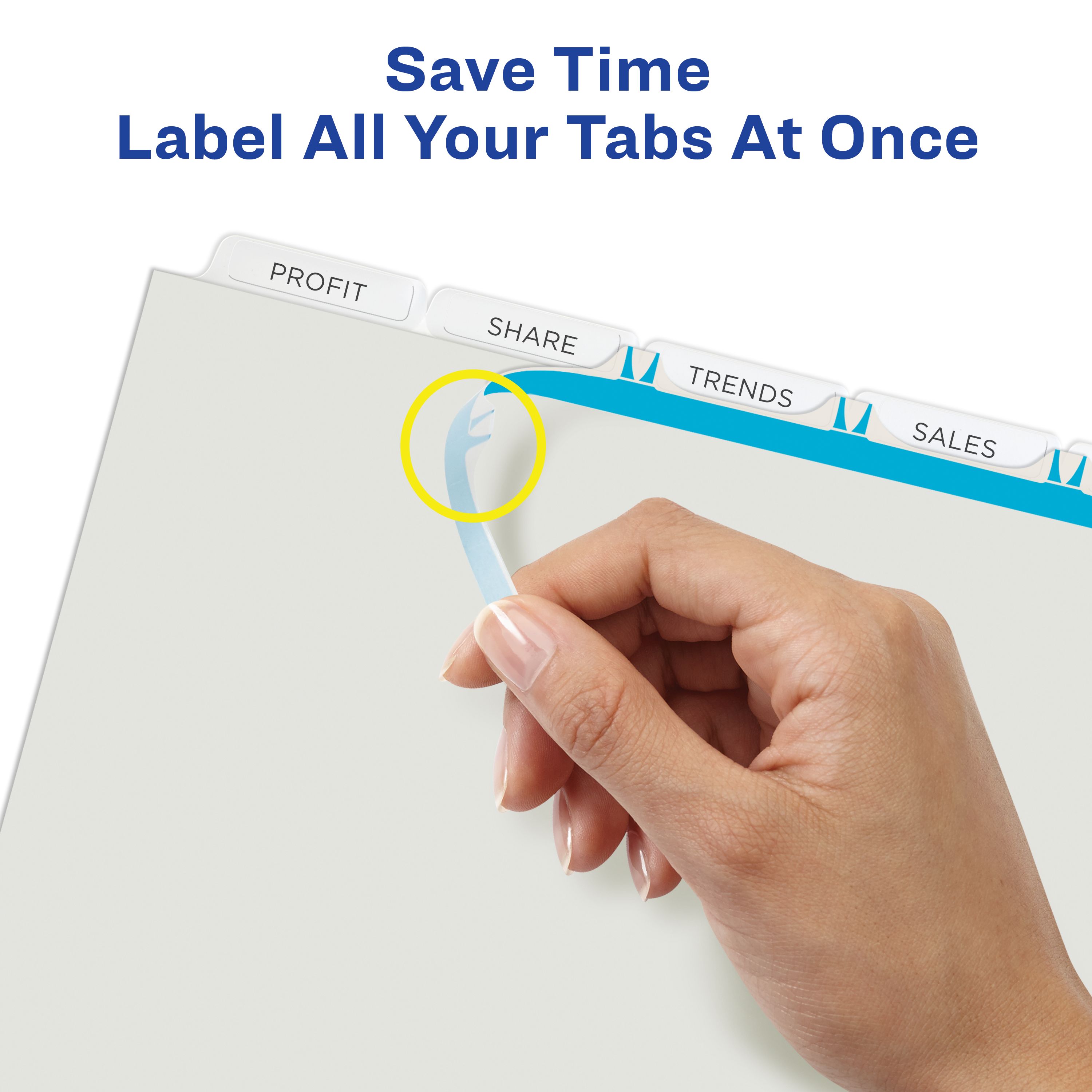 Avery Print & Apply Plastic Dividers, Index Maker® Easy Apply™ 5